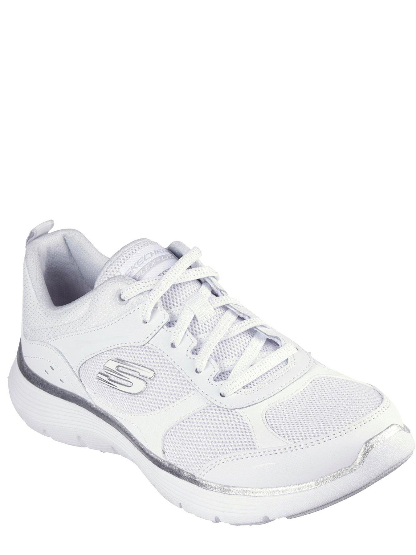 skechers-skechers-flex-appeal-50-mesh-lace-up-trainers-whitestillFront