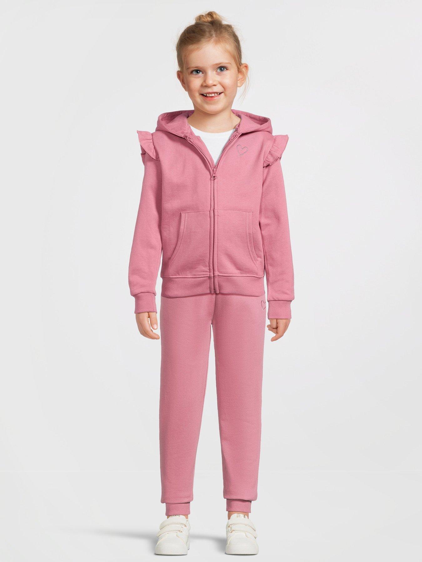 Image of Everyday Girls Frill Zip Through Hoodie - Dark Pink