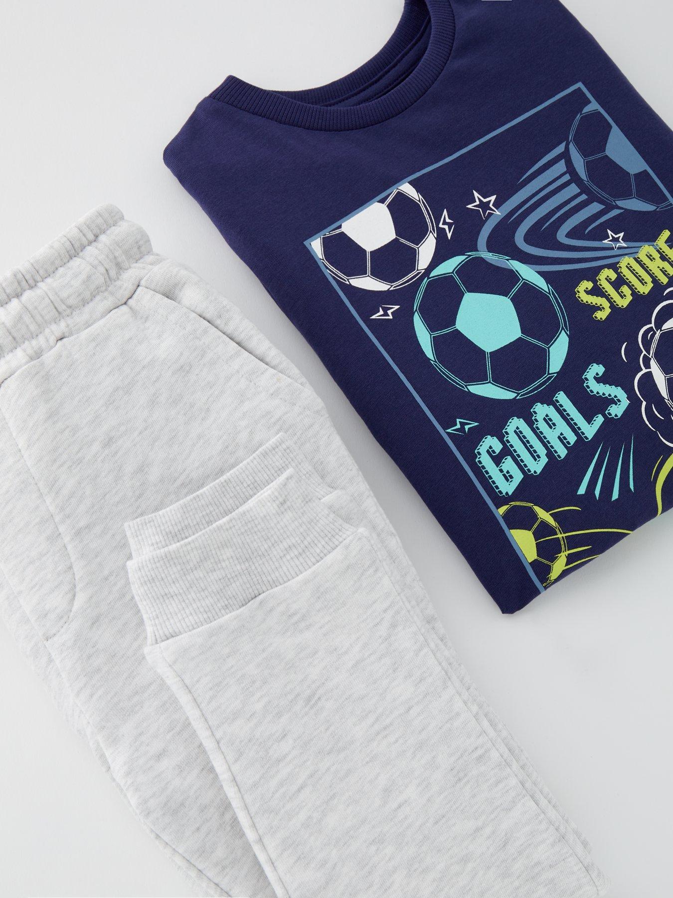 Image 4 of 4 of Everyday Boys Football Long Sleeve T-shirt And Jogger Set - Multi