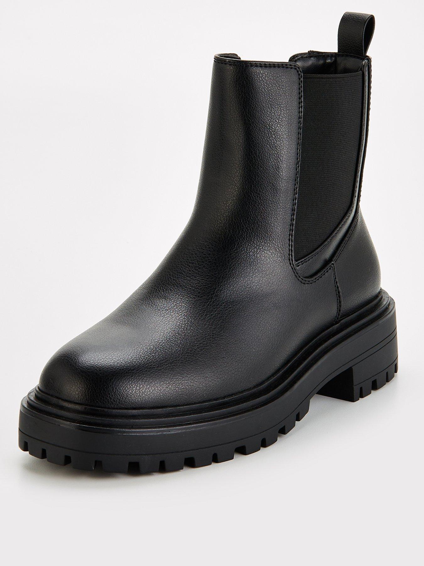 Image 2 of 7 of V by Very Wide Fit Chunky Chelsea Boot - Black