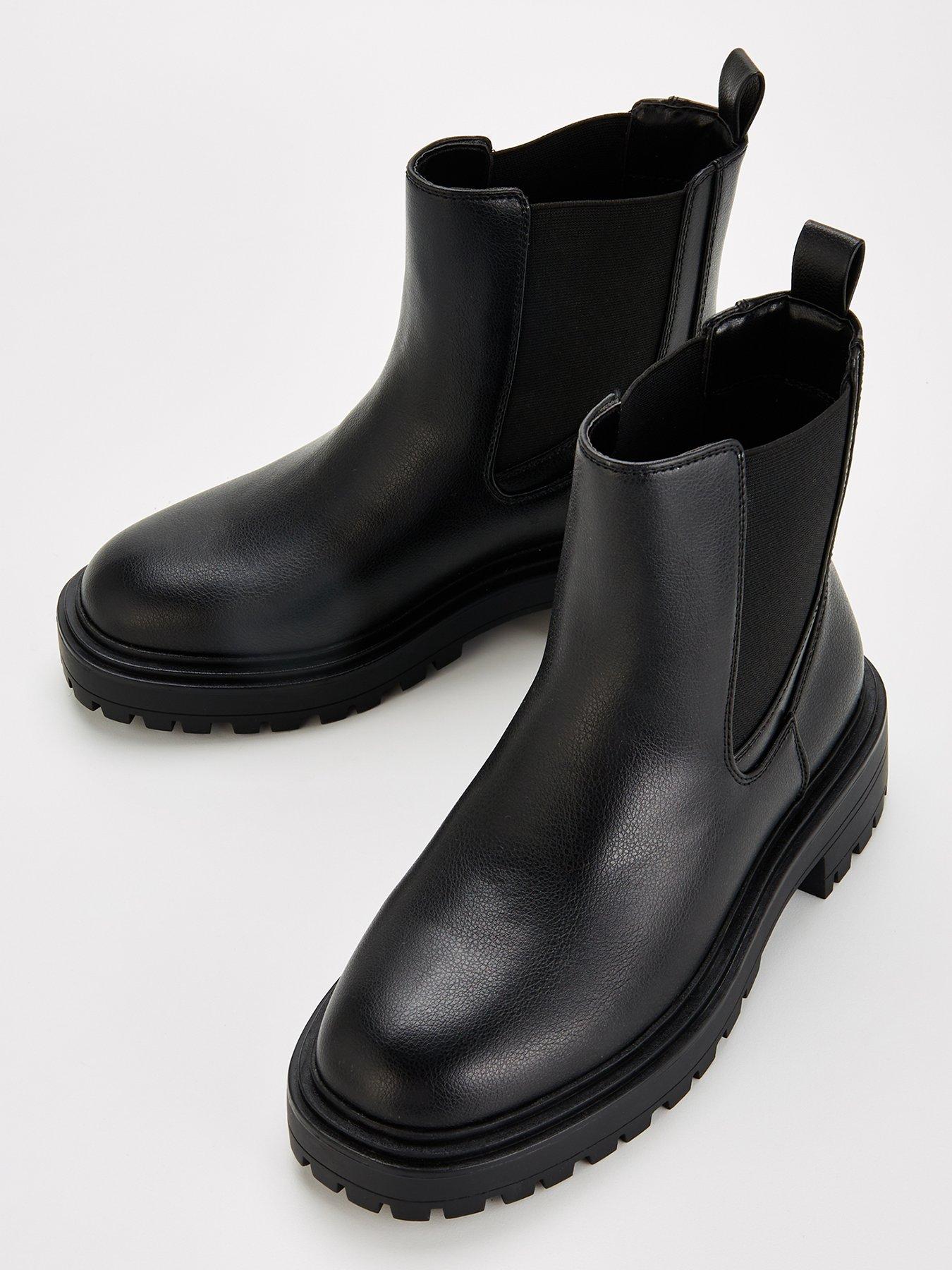 Image 4 of 7 of V by Very Wide Fit Chunky Chelsea Boot - Black