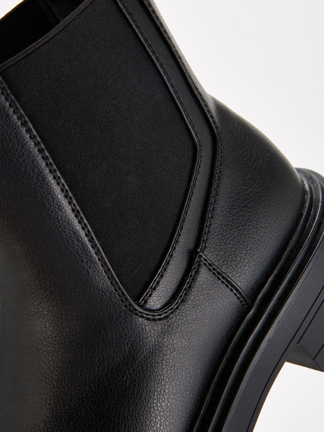 Image 6 of 7 of V by Very Wide Fit Chunky Chelsea Boot - Black