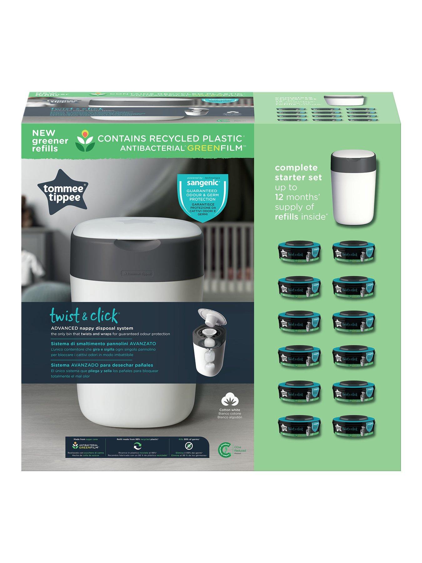 Image 7 of 7 of Tommee Tippee Twist &amp; Click Nappy Disposal Bin with&nbsp;12 Refill Cassettes