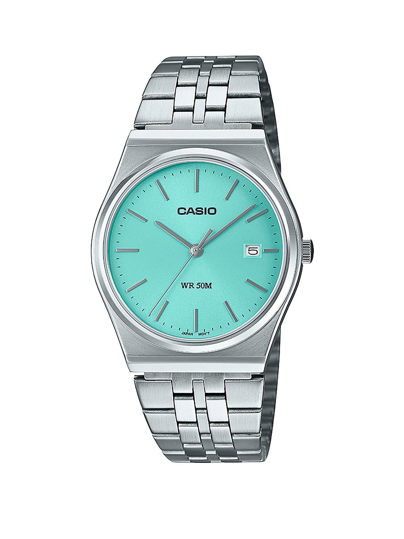 Casio silver hot sale bracelet watch