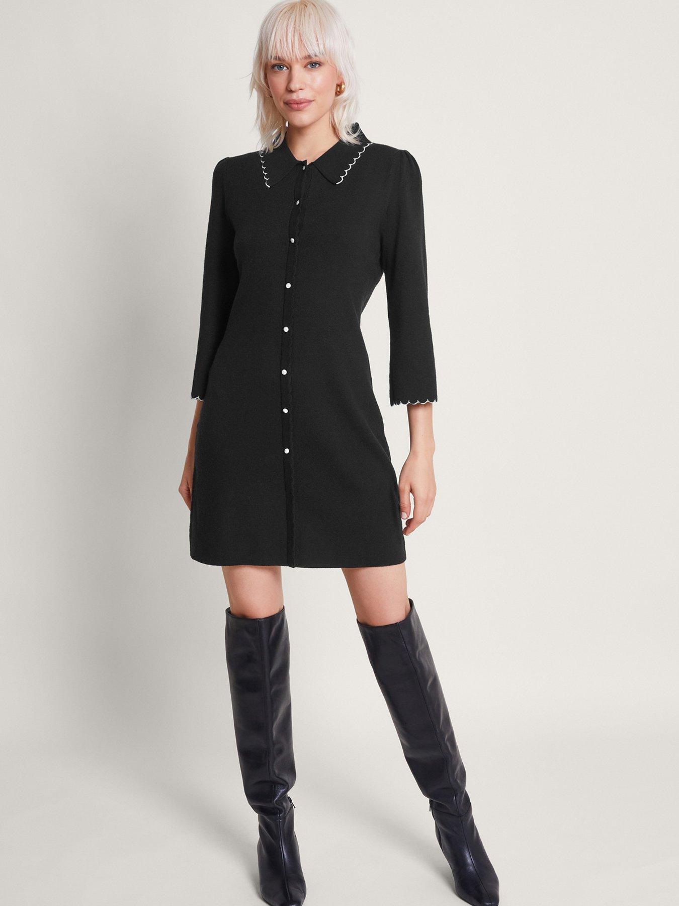 monsoon-samia-shirt-dress-black