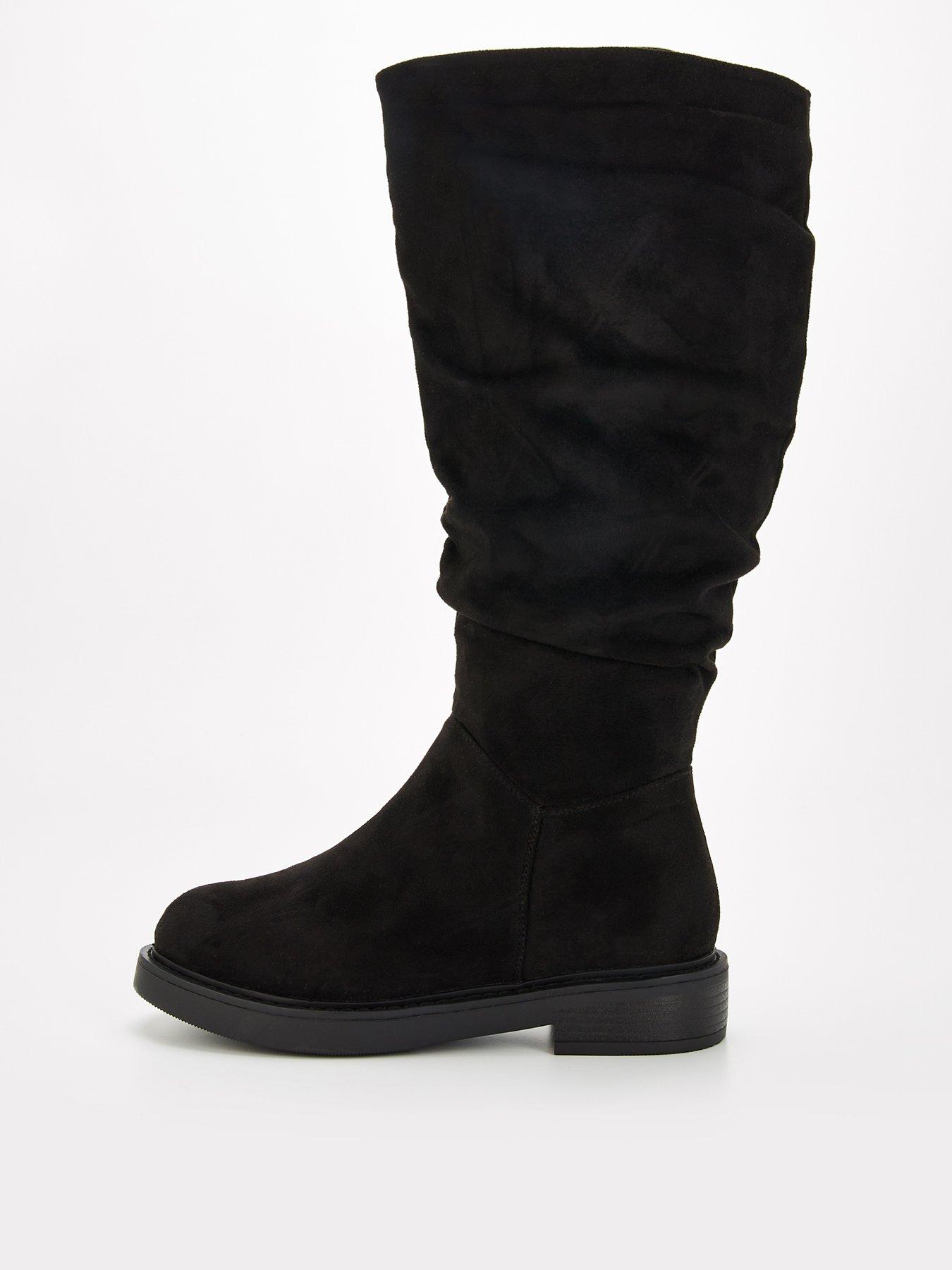 Image 2 of 7 of The Very Collection Extra Wide Fit Comfort Slouch Knee Boots