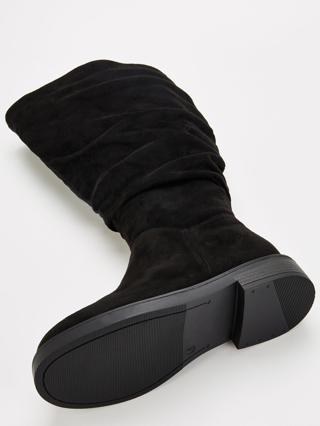 Image 6 of 7 of The Very Collection Extra Wide Fit Comfort Slouch Knee Boots