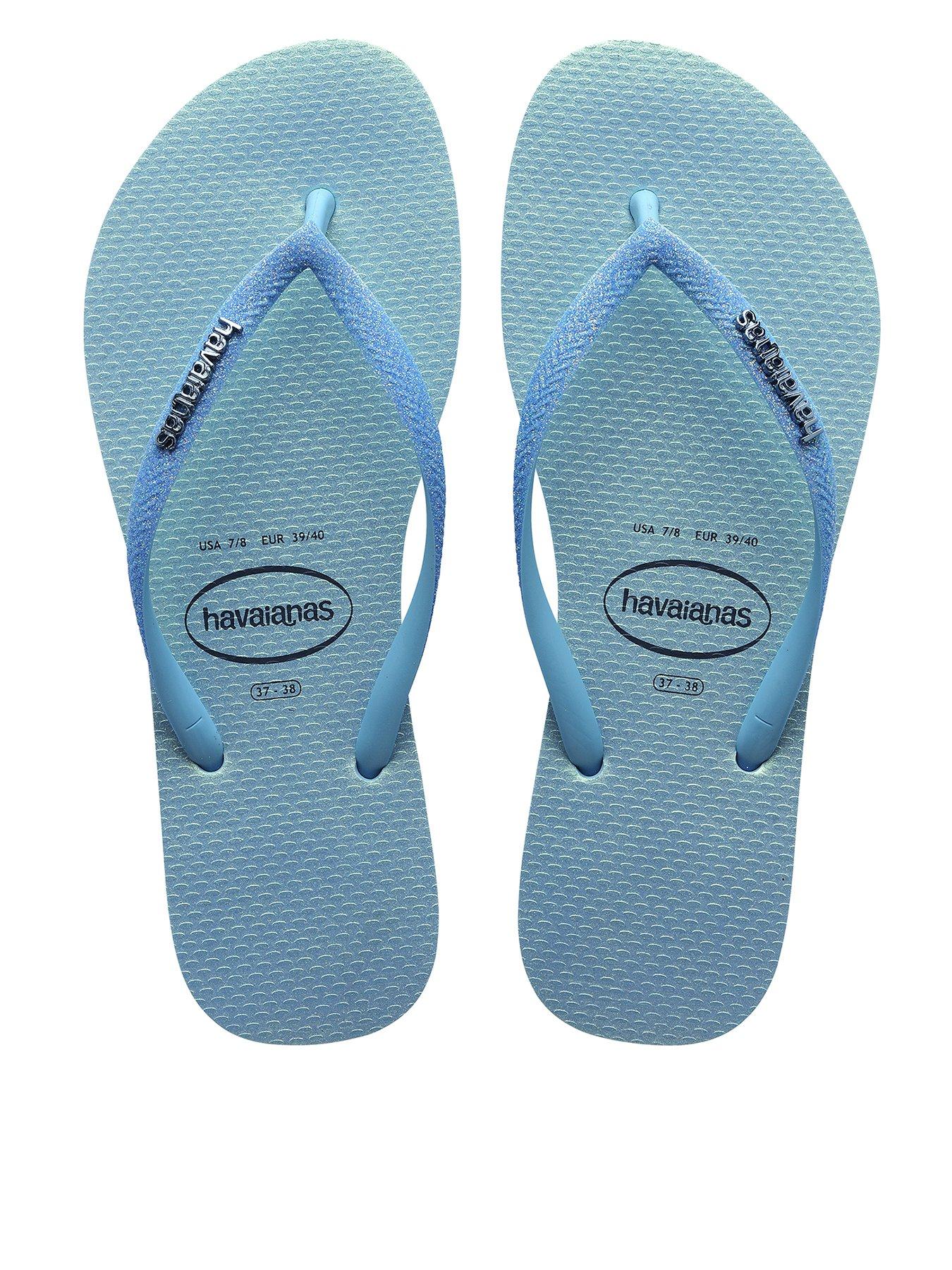 Havaianas Slim Glitter Iridescent Flip Flops Lavender Blue Very Ireland