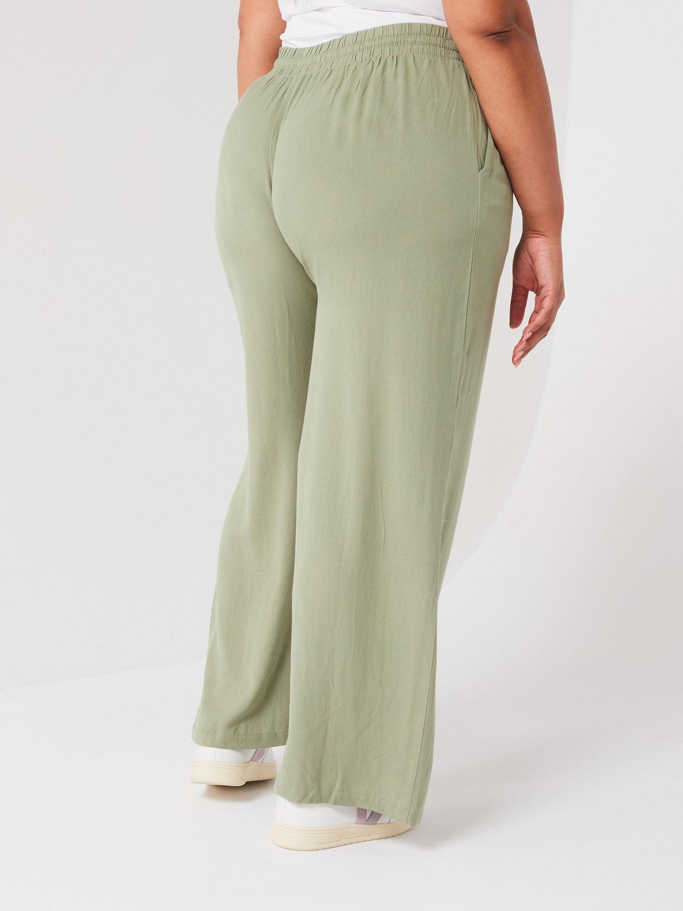 vero-moda-curve-high-waisted-trousers-greenstillFront