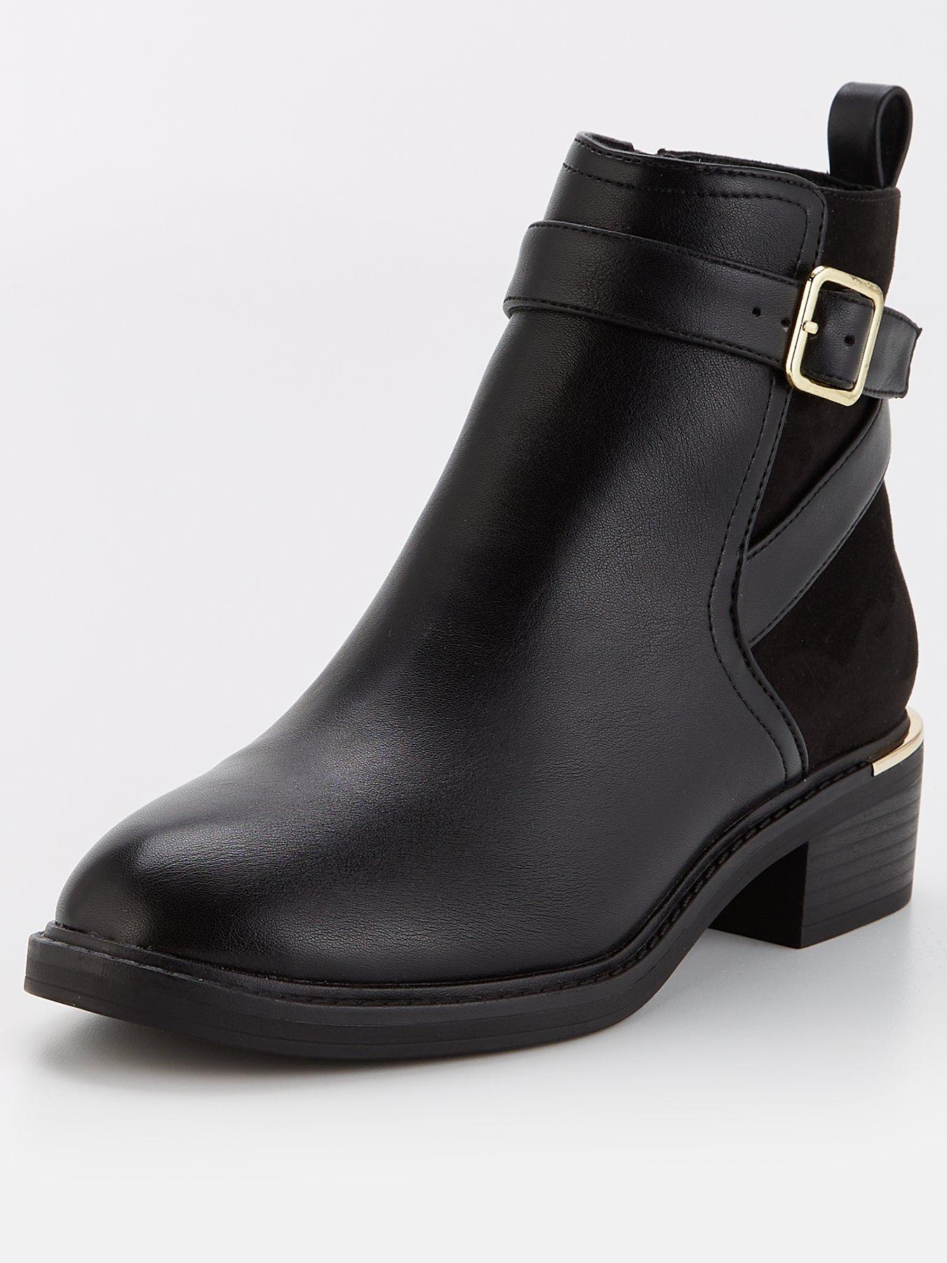 v-by-very-buckle-strap-flat-ankle-boot-blackstillFront