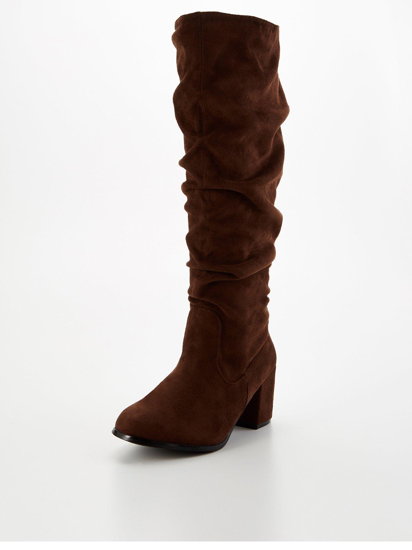 V by Very Wide Fit Knee High Slouch Boot With Wider Fitting Calf