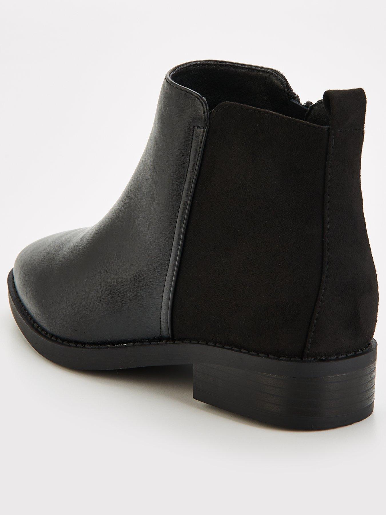 everyday-extra-wide-fit-flat-ankle-boot-blackback