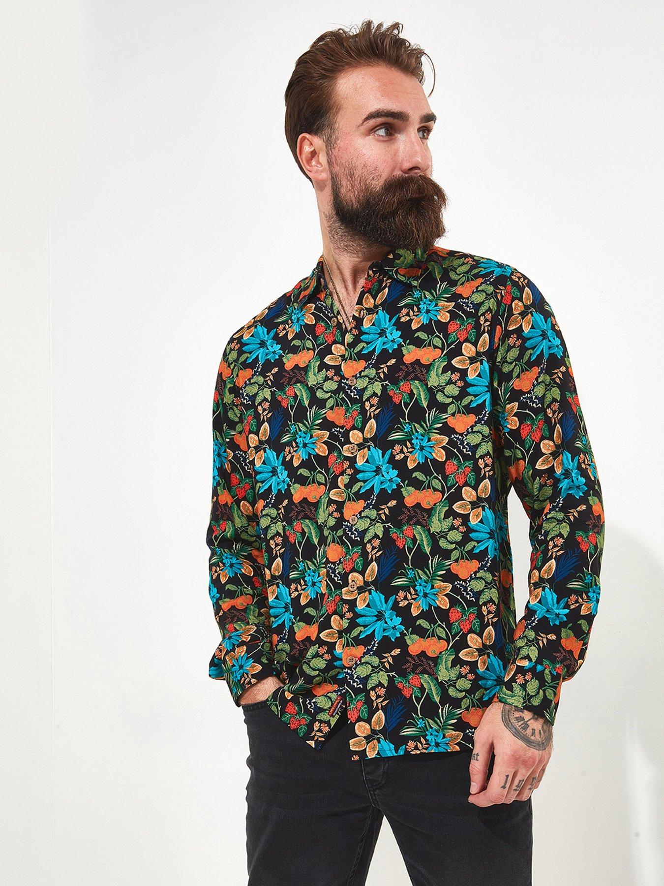 joe-browns-fabulous-fruit-and-floral-print-long-sleeve-shirt-black