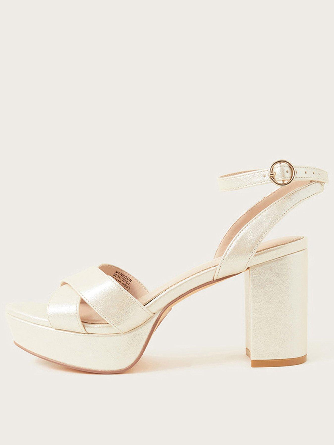 monsoon-pearlised-pu-platform-san-white