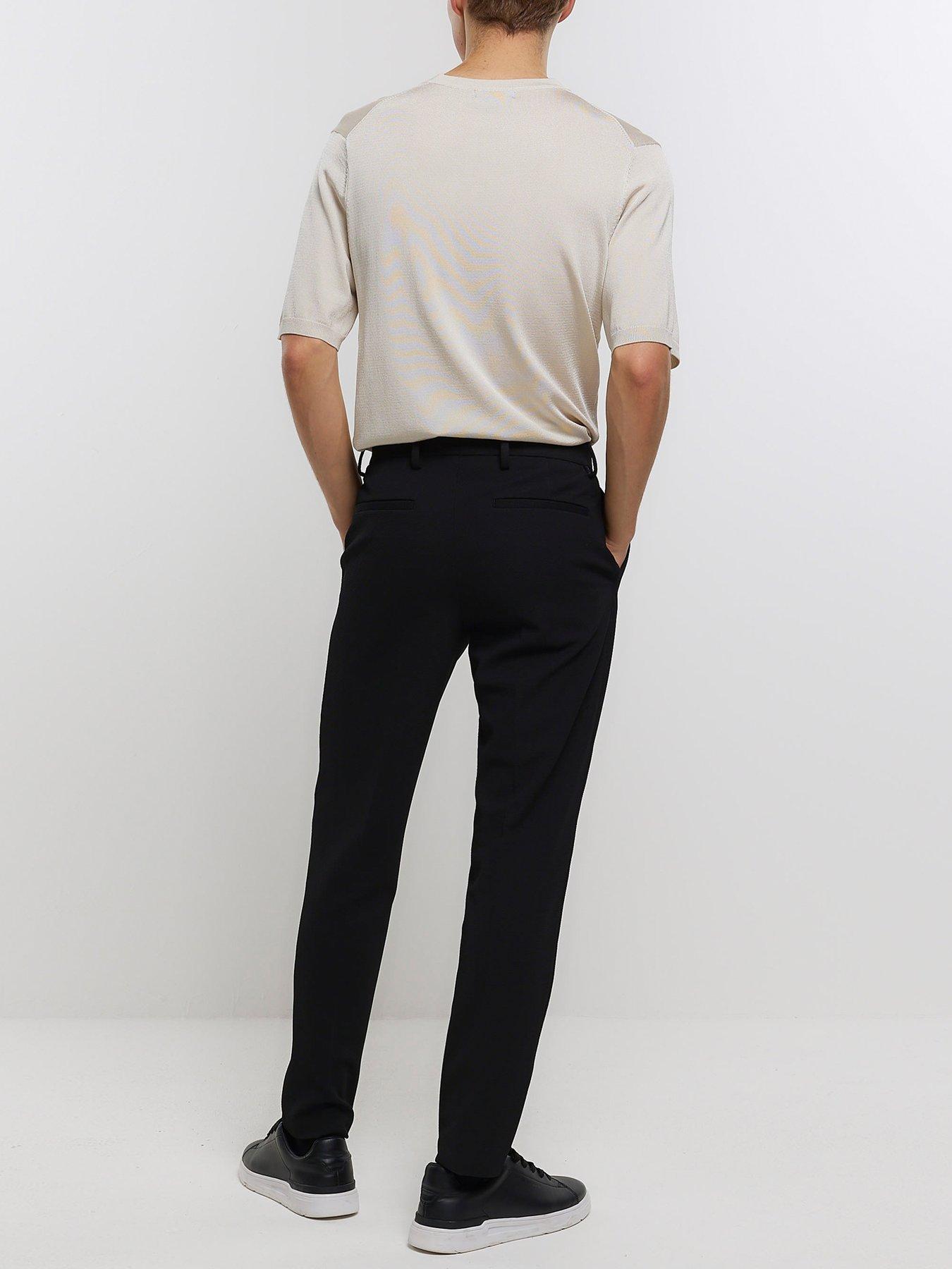 river-island-river-island-waffle-formal-trousers-blackstillFront