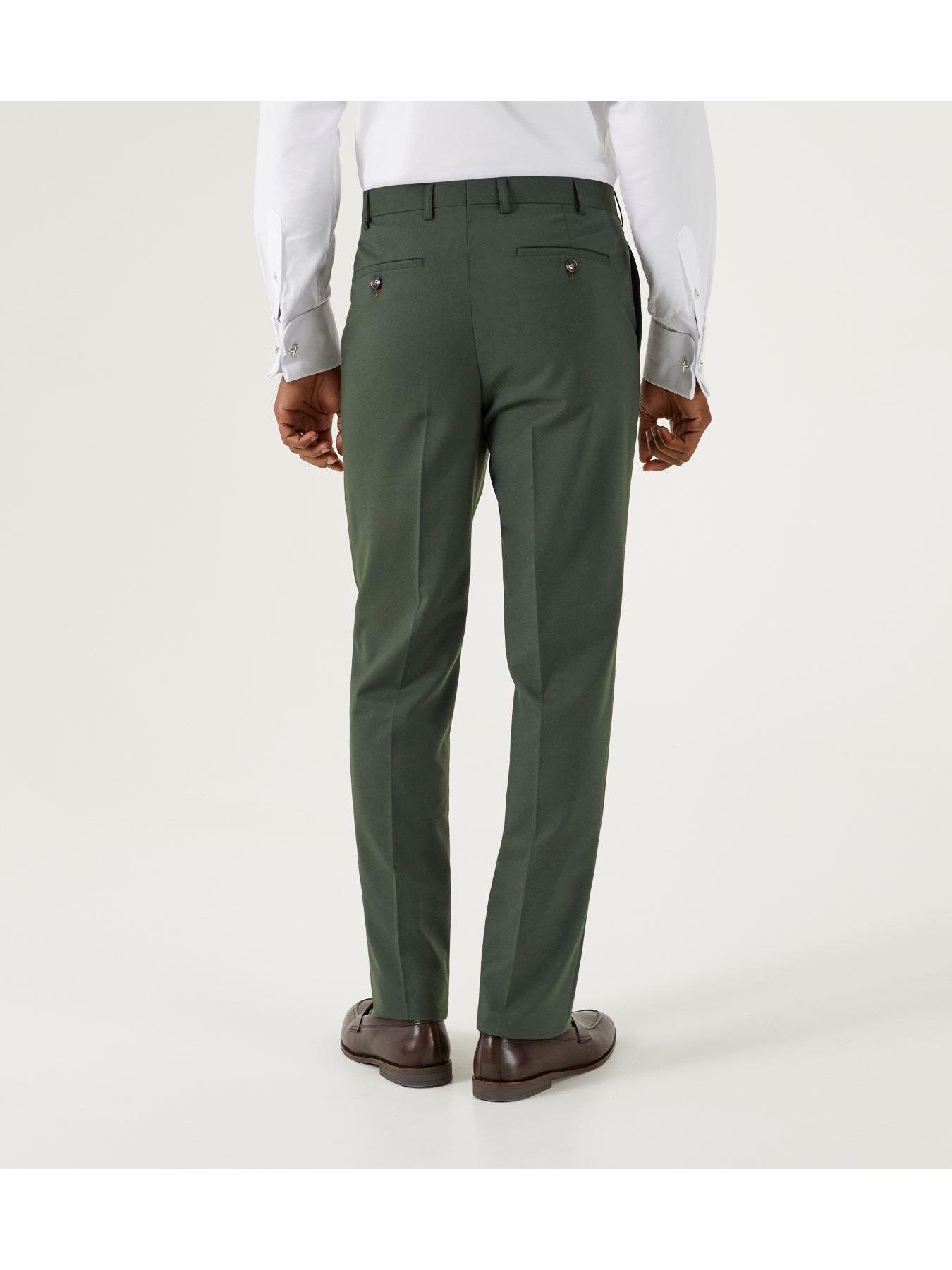 Image 2 of 5 of Skopes Skopes Harvey Tailored Suit Trousers - Dark Green