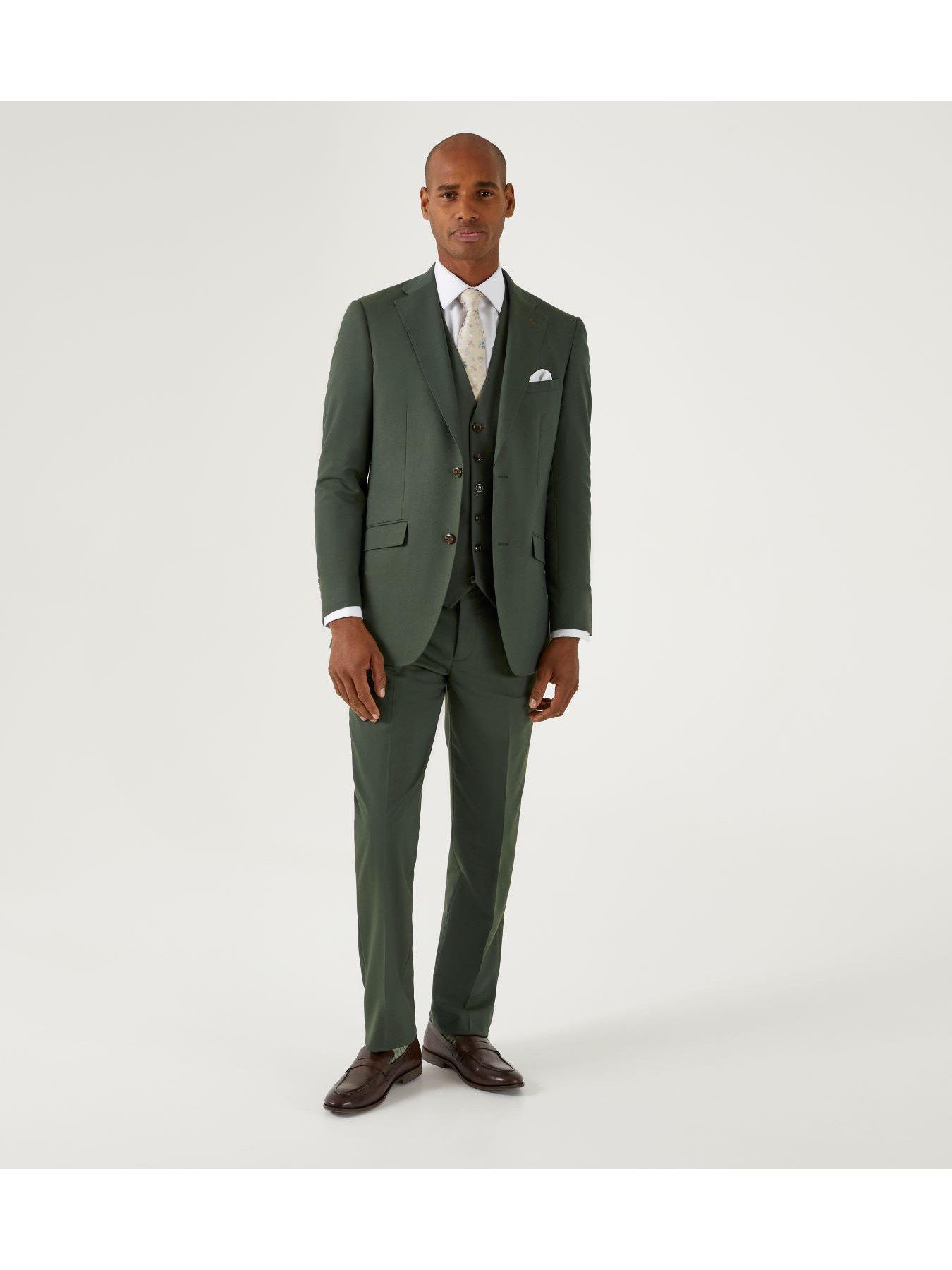 Image 3 of 5 of Skopes Skopes Harvey Tailored Suit Trousers - Dark Green