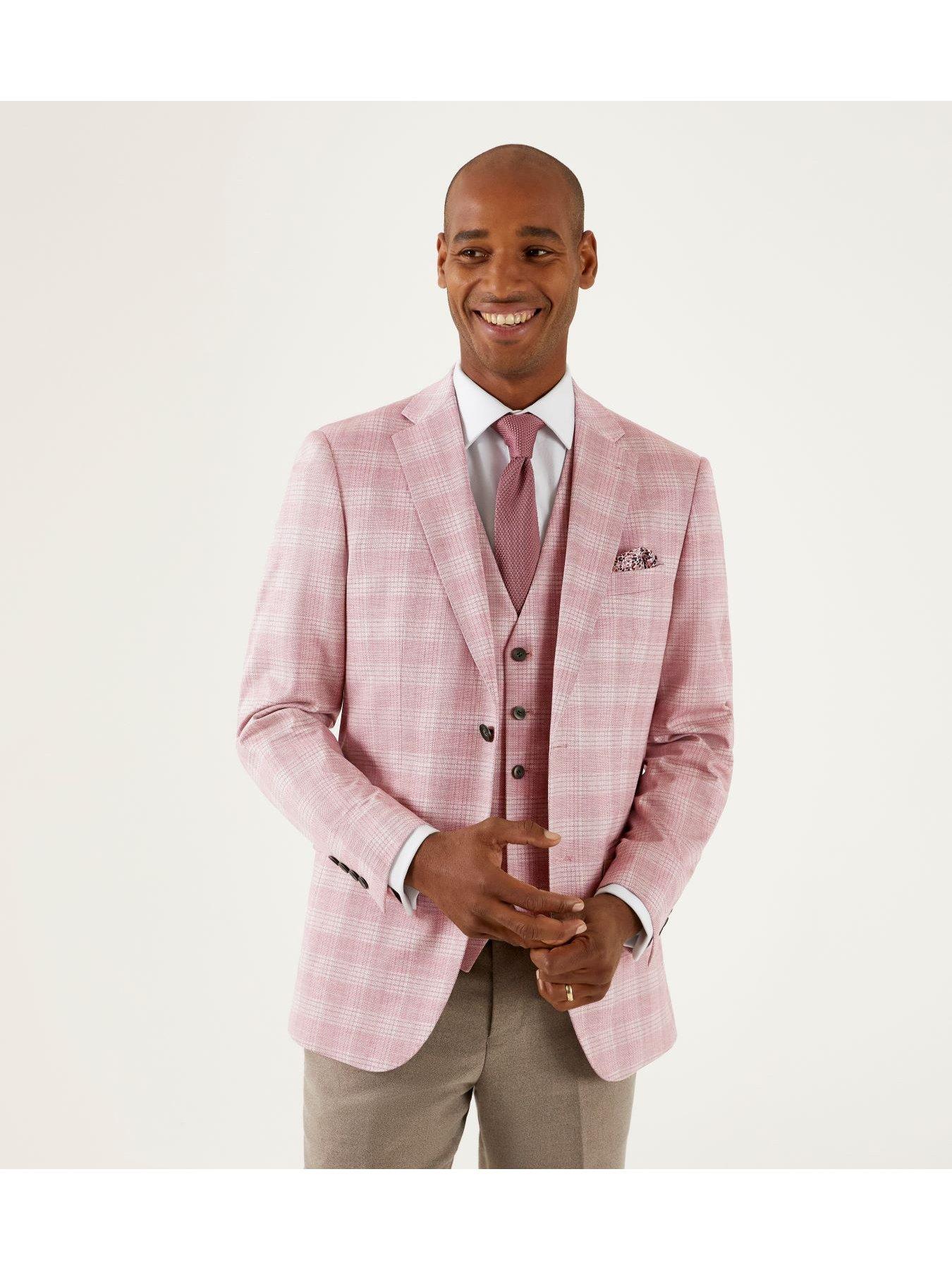 skopes-skopes-montalvo-check-tailored-blazer-jacket-pink