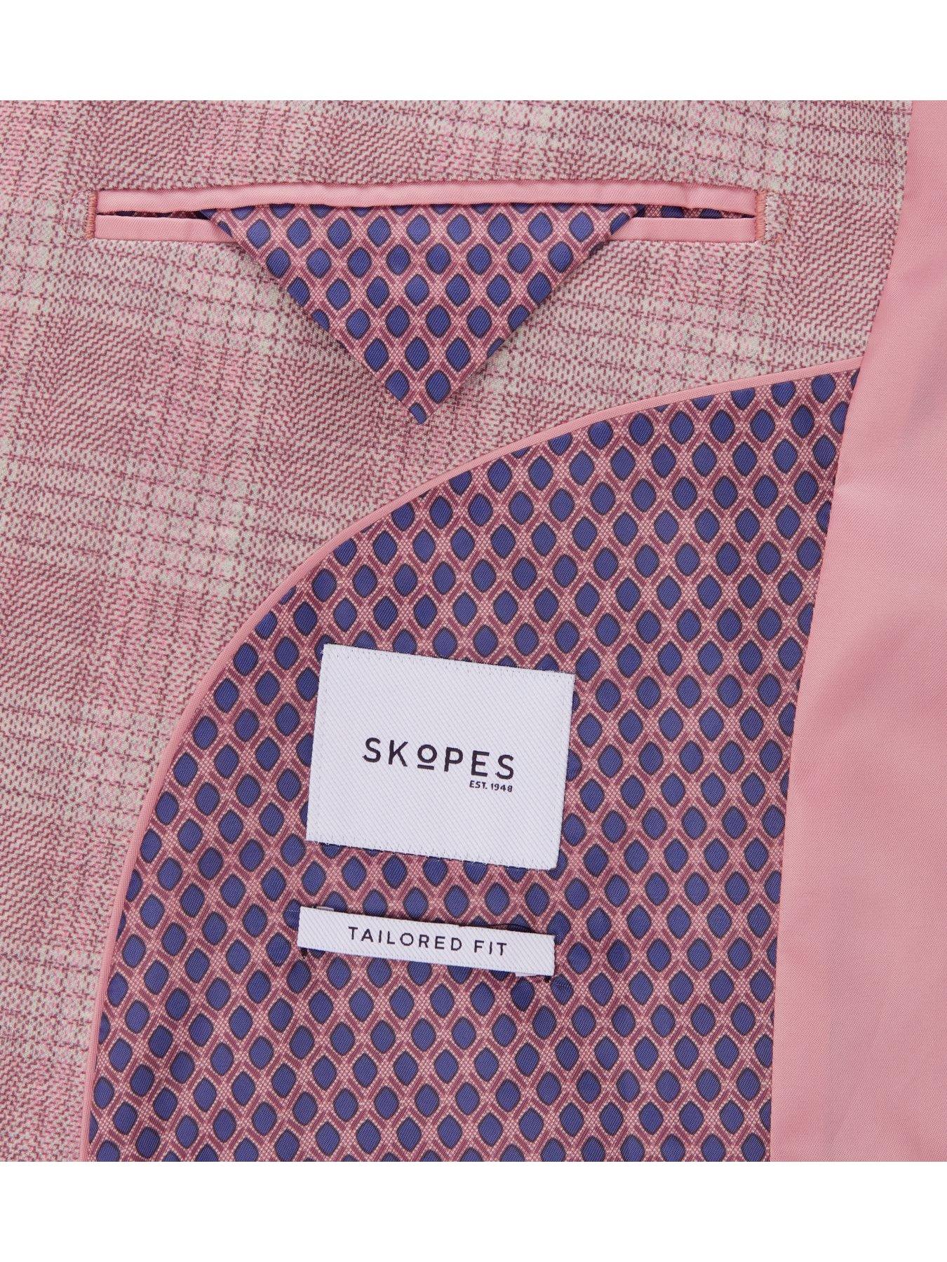 skopes-skopes-montalvo-check-tailored-blazer-jacket-pinkdetail