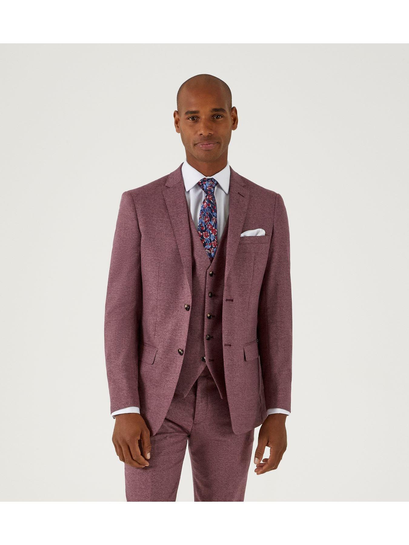 undefined Skopes Jodrell Slim Suit Jacket - Dark Red