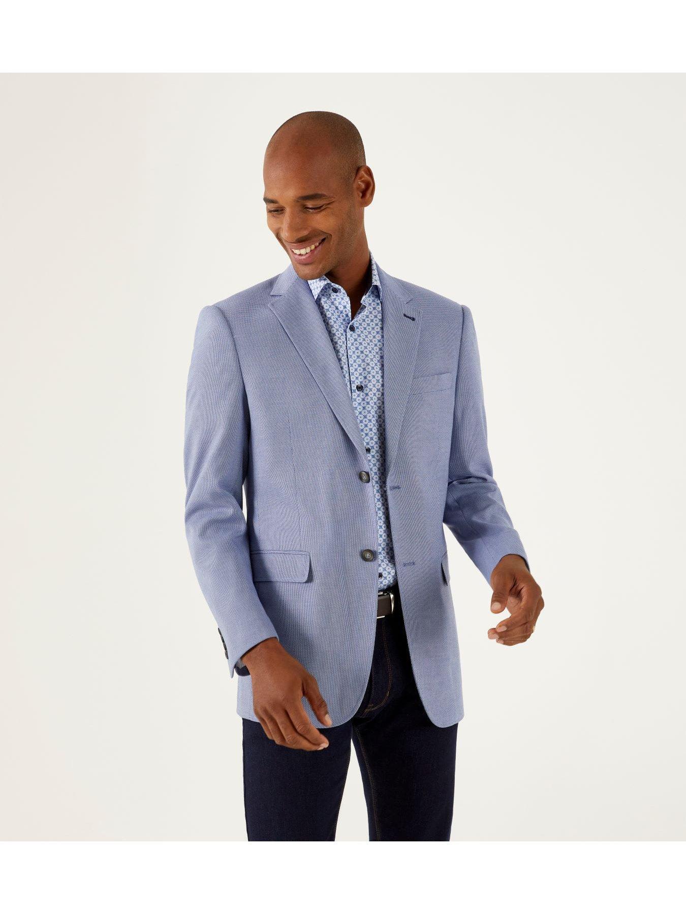 Men's Blazers and Suit Jackets Pattern Blue Blazer for Men Fish