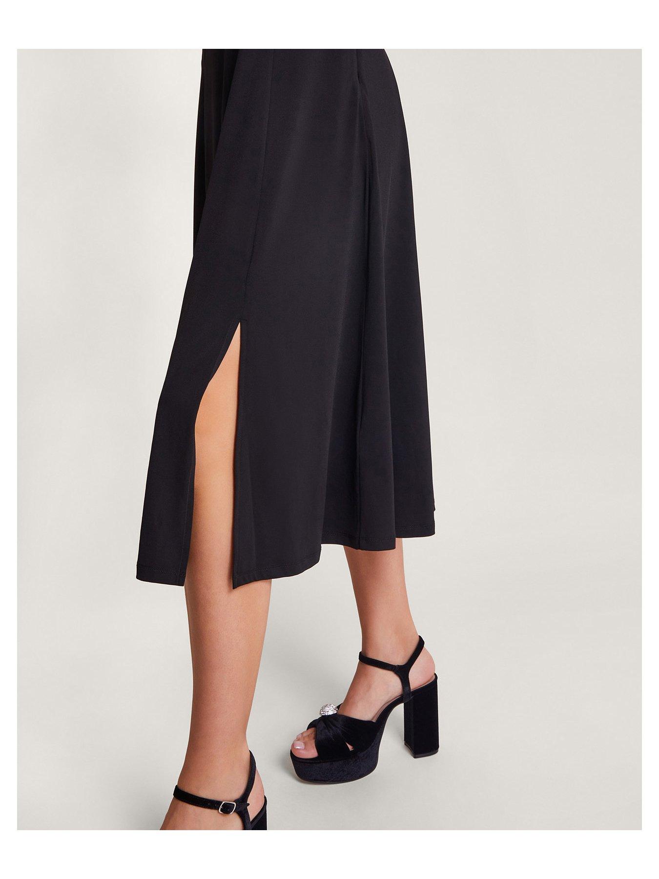 monsoon-ray-ruched-dress-blackoutfit