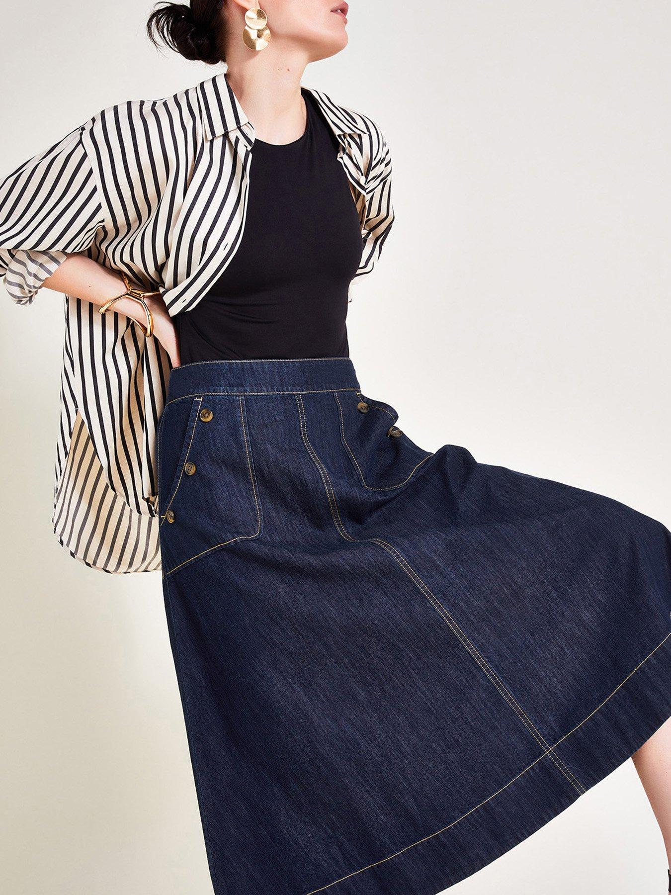 Image 5 of 5 of Monsoon Harper Skirt - Blue