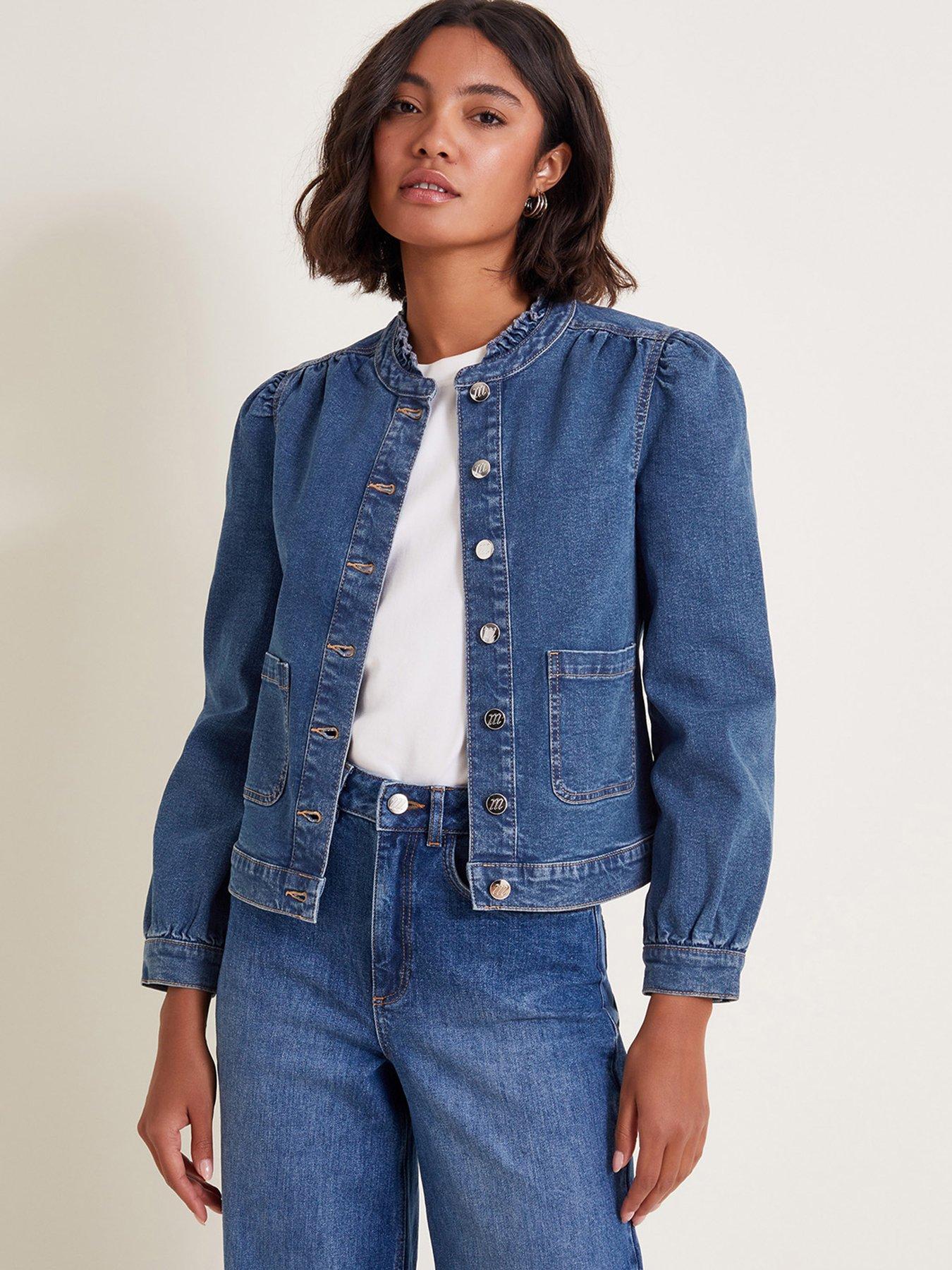 Monsoon blue jacket store