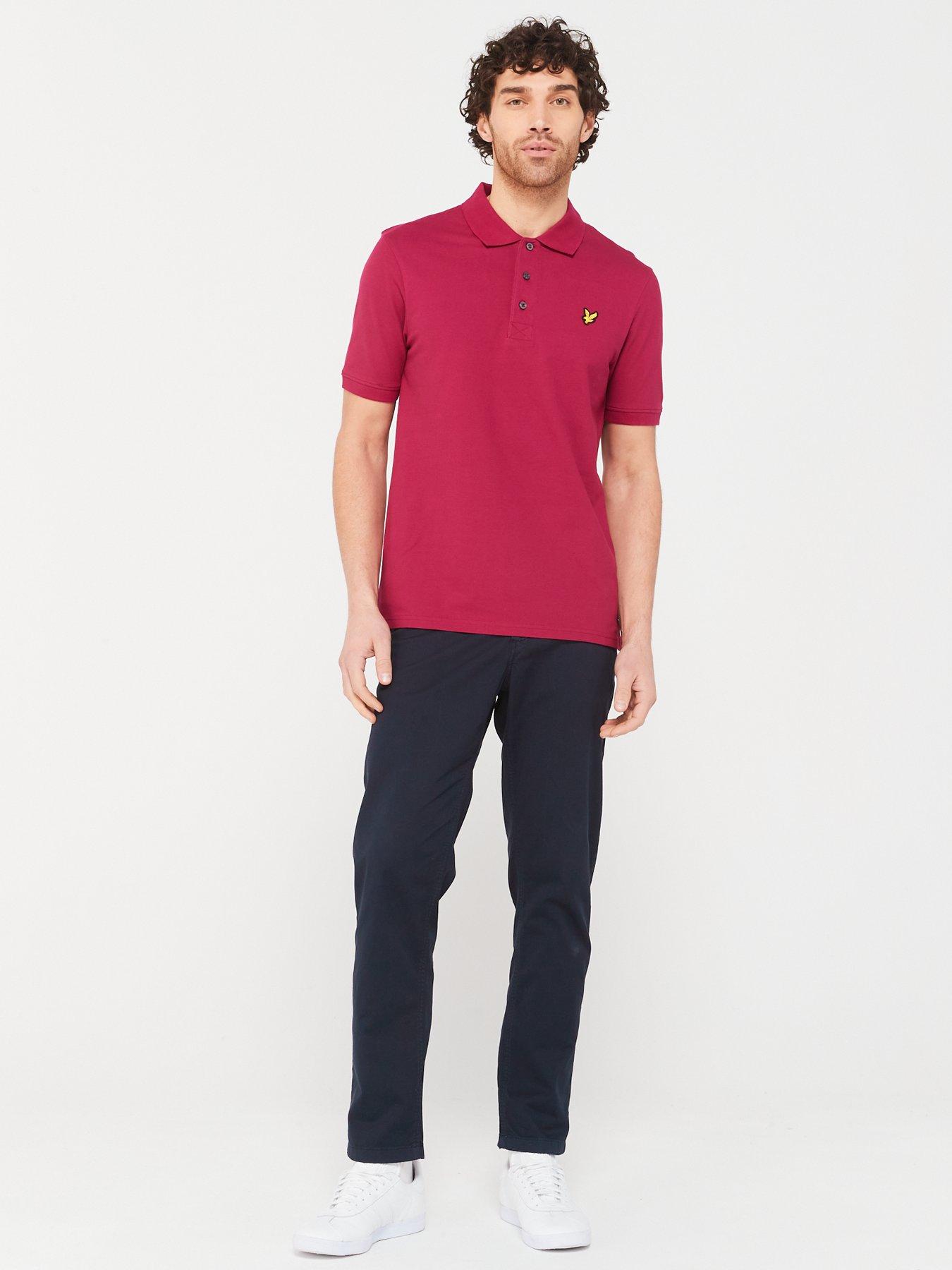 lyle-scott-plain-regular-fit-polo-shirt-dark-redback