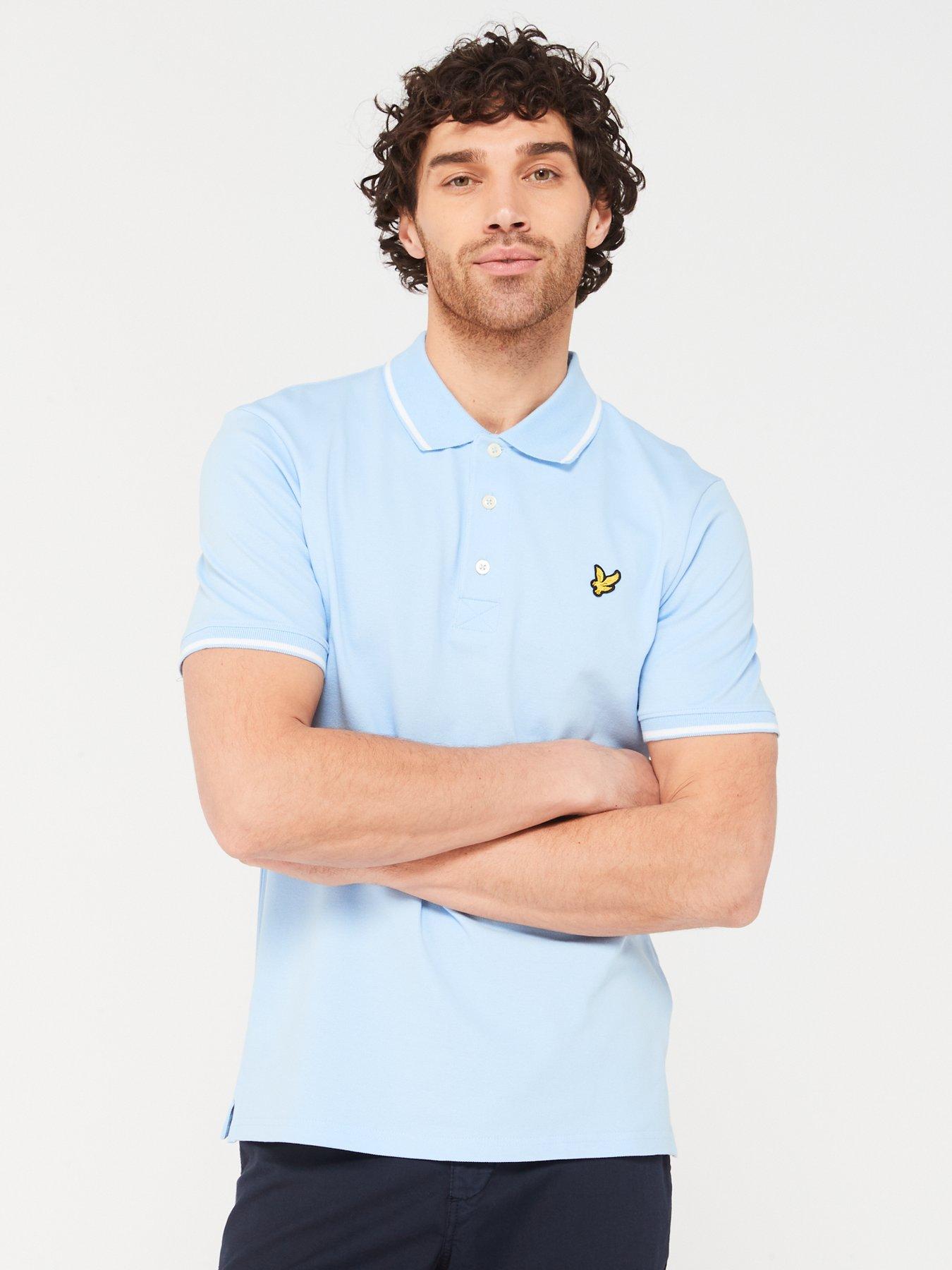 lyle-scott-tipped-regular-fit-polo-shirt-light-blue