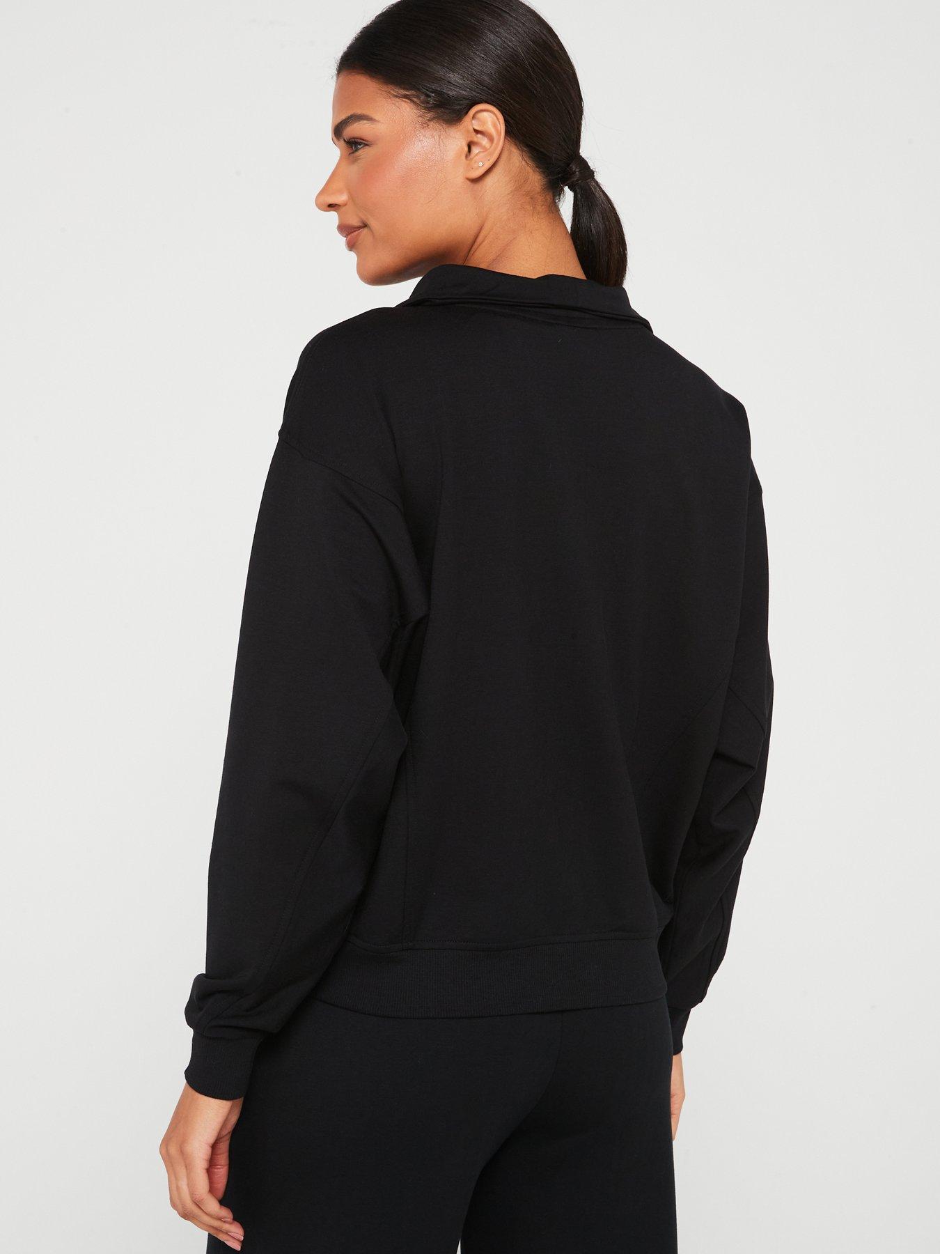 hugo-talua-half-zip-blackstillFront