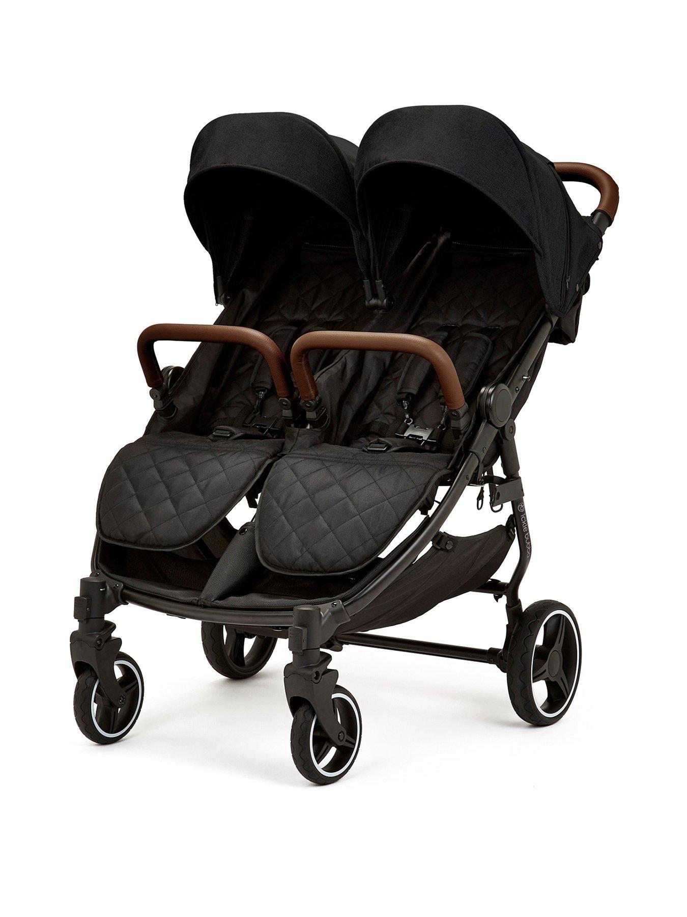 ickle-bubba-venus-max-double-stroller-black-black-tanstillFront