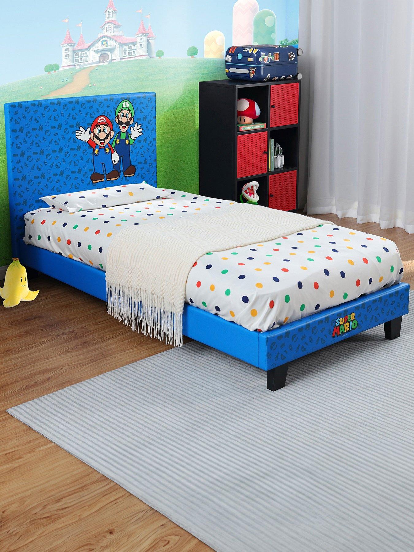 x-rocker-nintendo-super-mario-single-bed-frame-blue