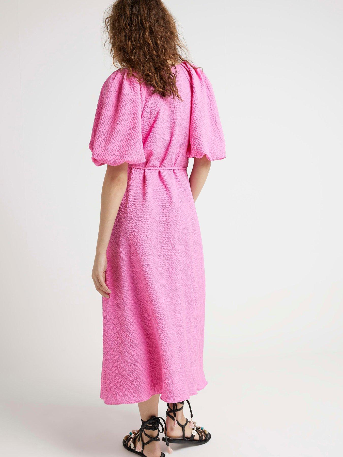 river-island-puff-sleeve-belted-dress-medium-pinkstillFront