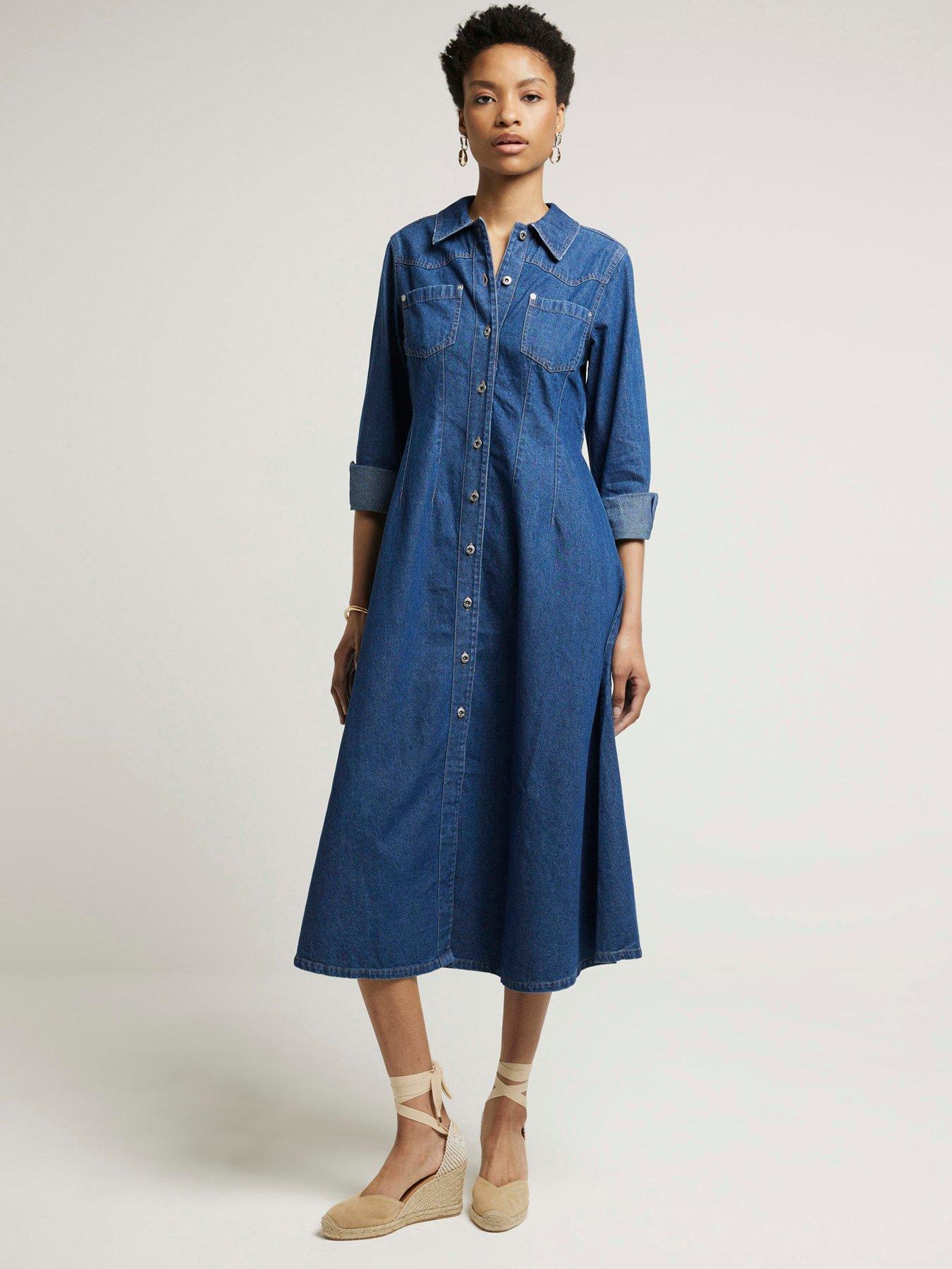 river-island-darted-denim-shirt-dress-medium-denim