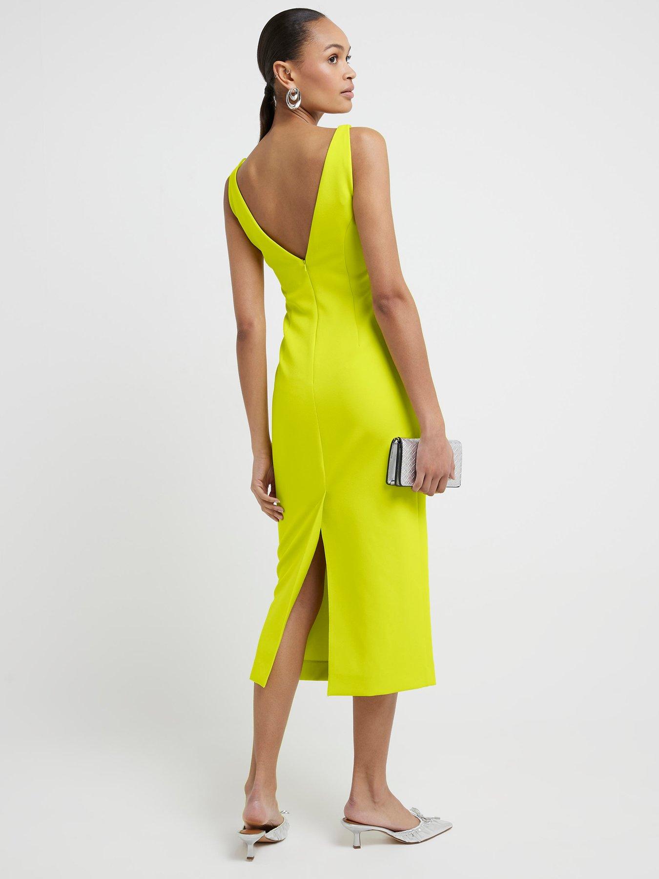 river-island-ruched-bodycon-dress-limestillFront