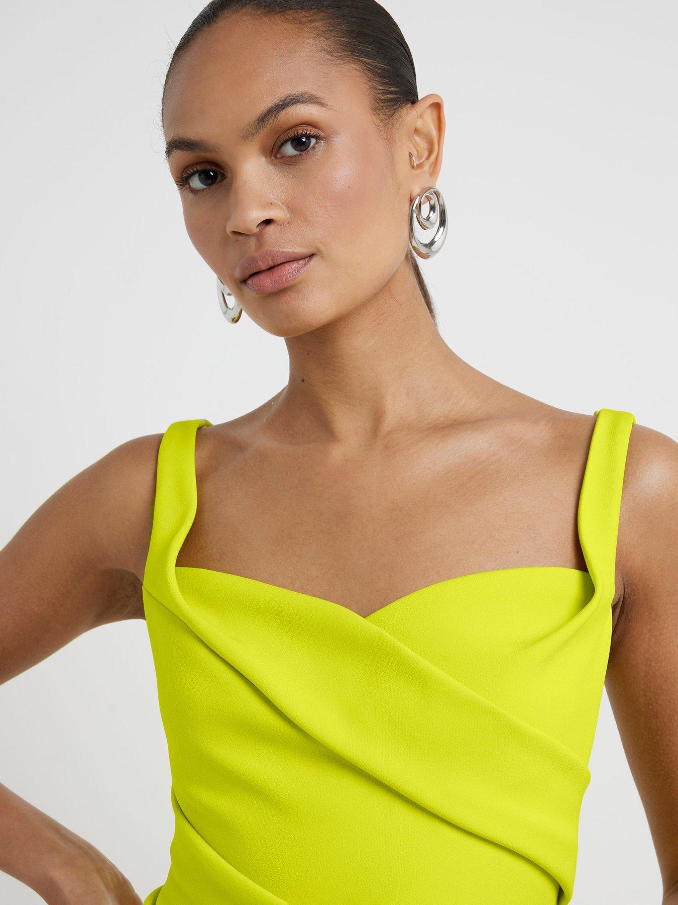 river-island-ruched-bodycon-dress-limeback