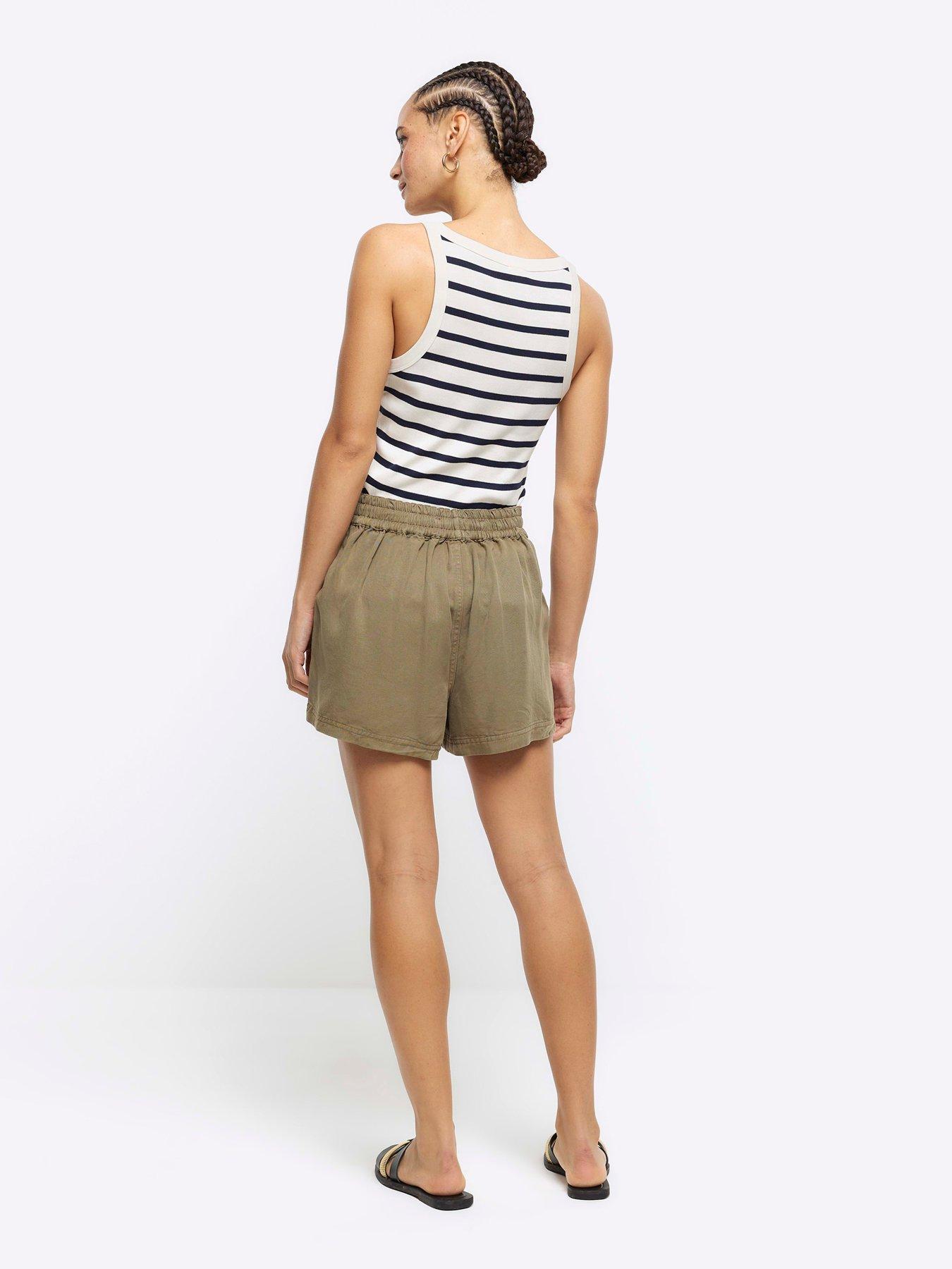 river-island-relaxed-lyocell-shorts-khakistillFront