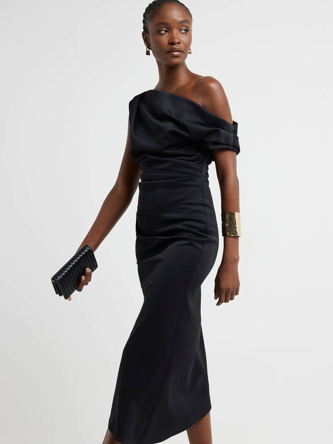 river-island-asymmetric-bodycon-ruched-dress-blackback