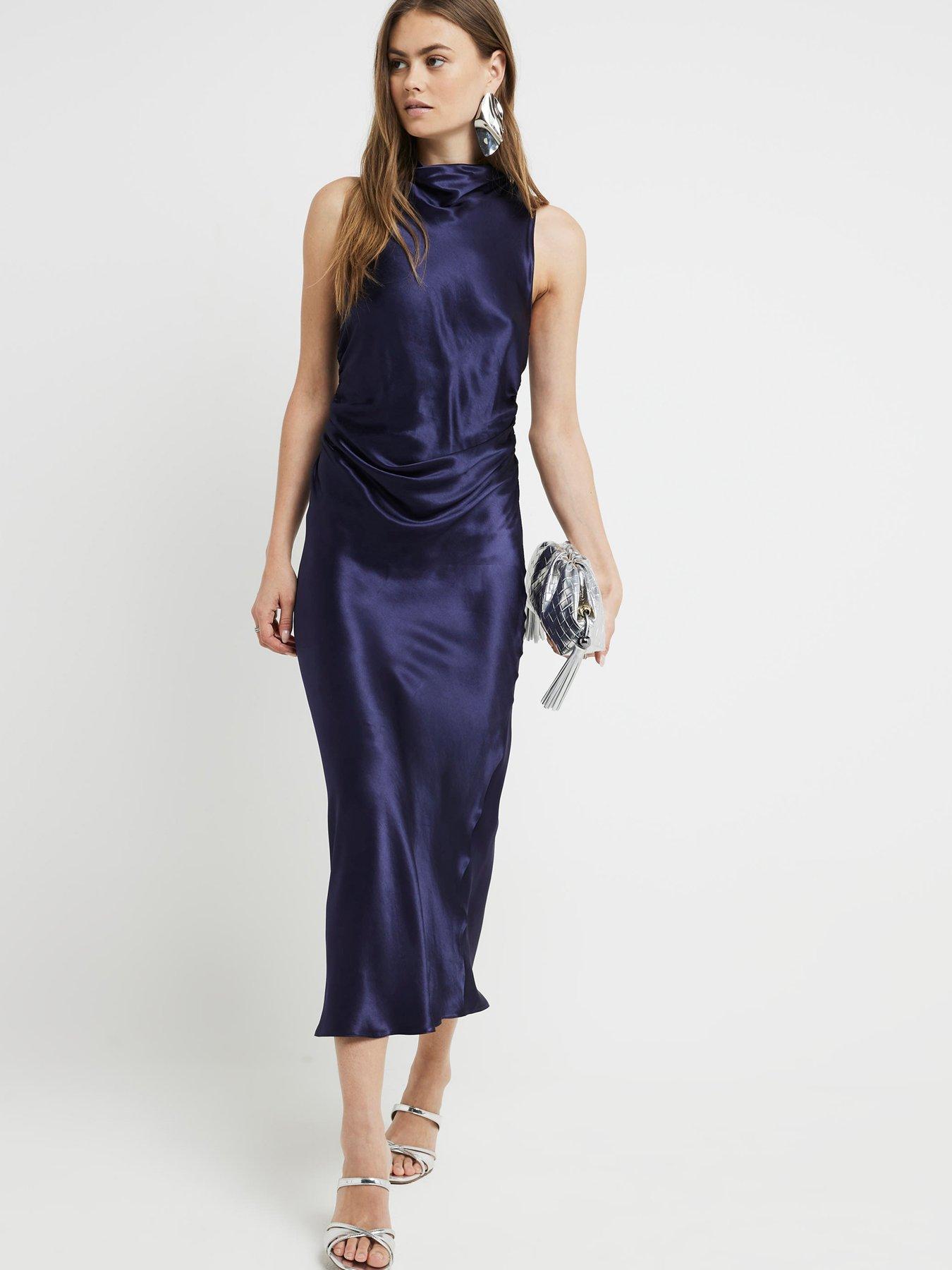 river-island-halterneck-cowl-neck-dress-navy