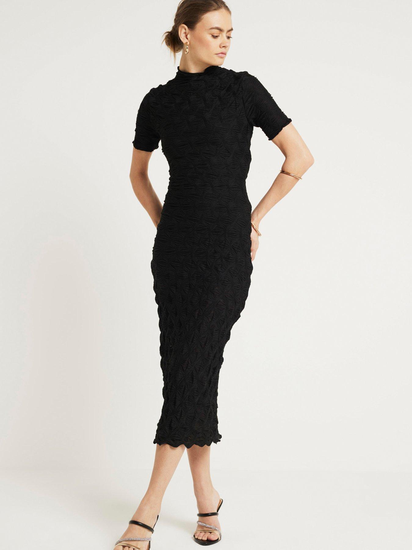 river-island-textured-column-midi-dress-black