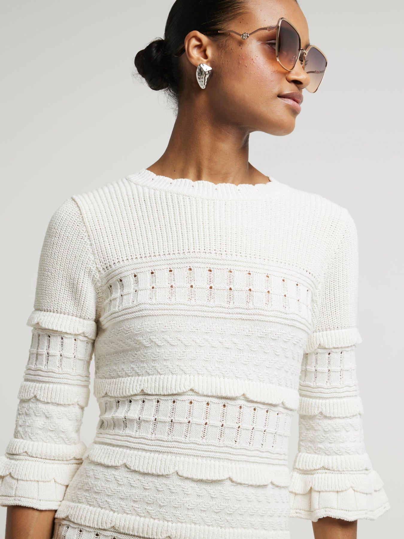 river-island-crochet-frill-dress-whiteoutfit