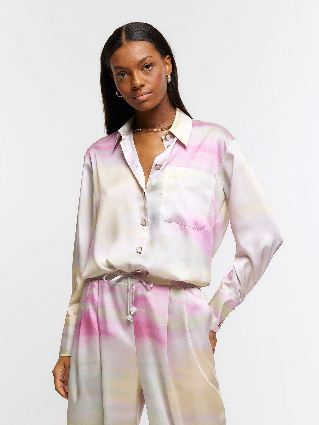 river-island-longline-ombre-shirt-light-greenfront