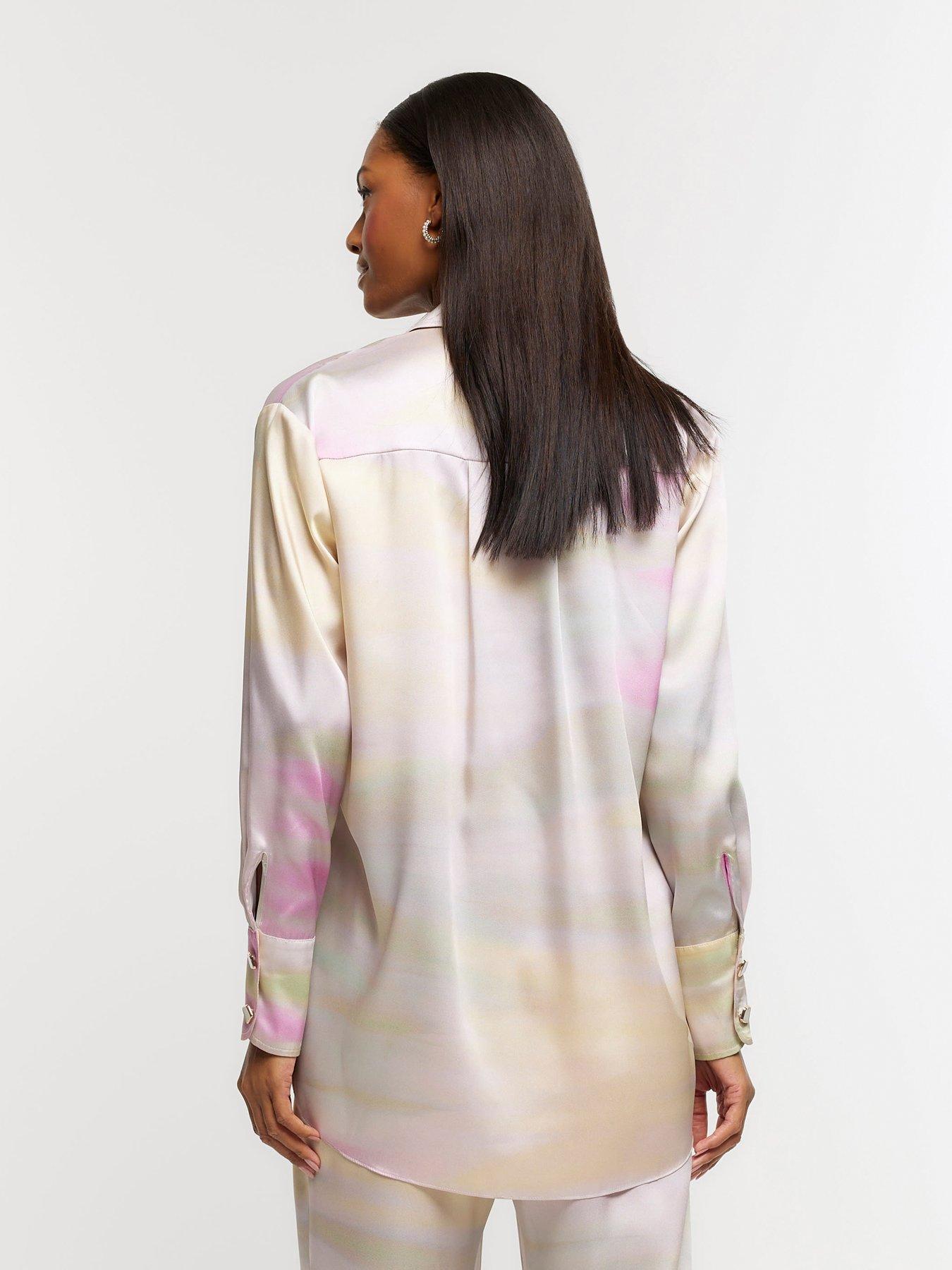 river-island-longline-ombre-shirt-light-greenstillFront