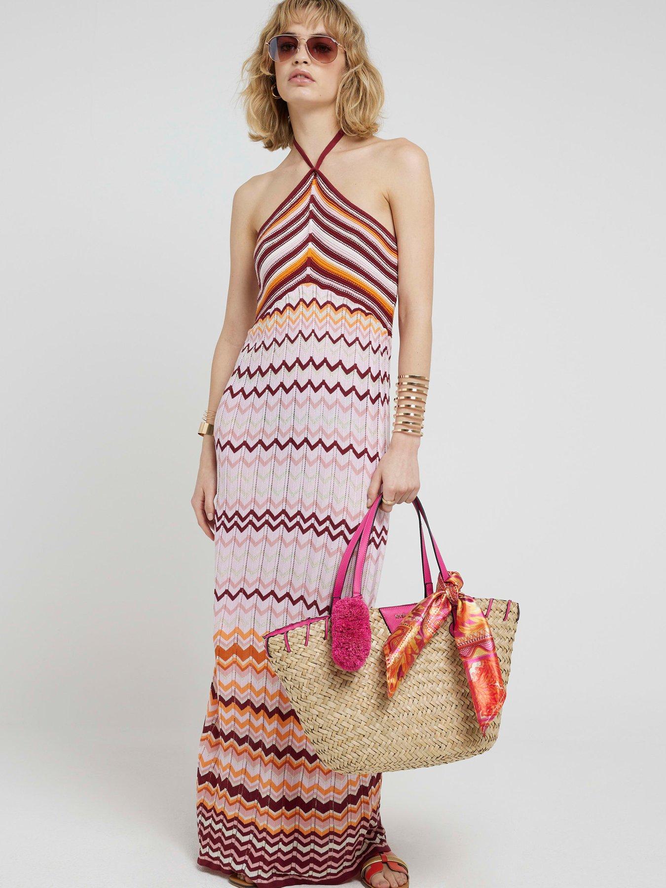 river-island-chevron-dress-dark-pinkback