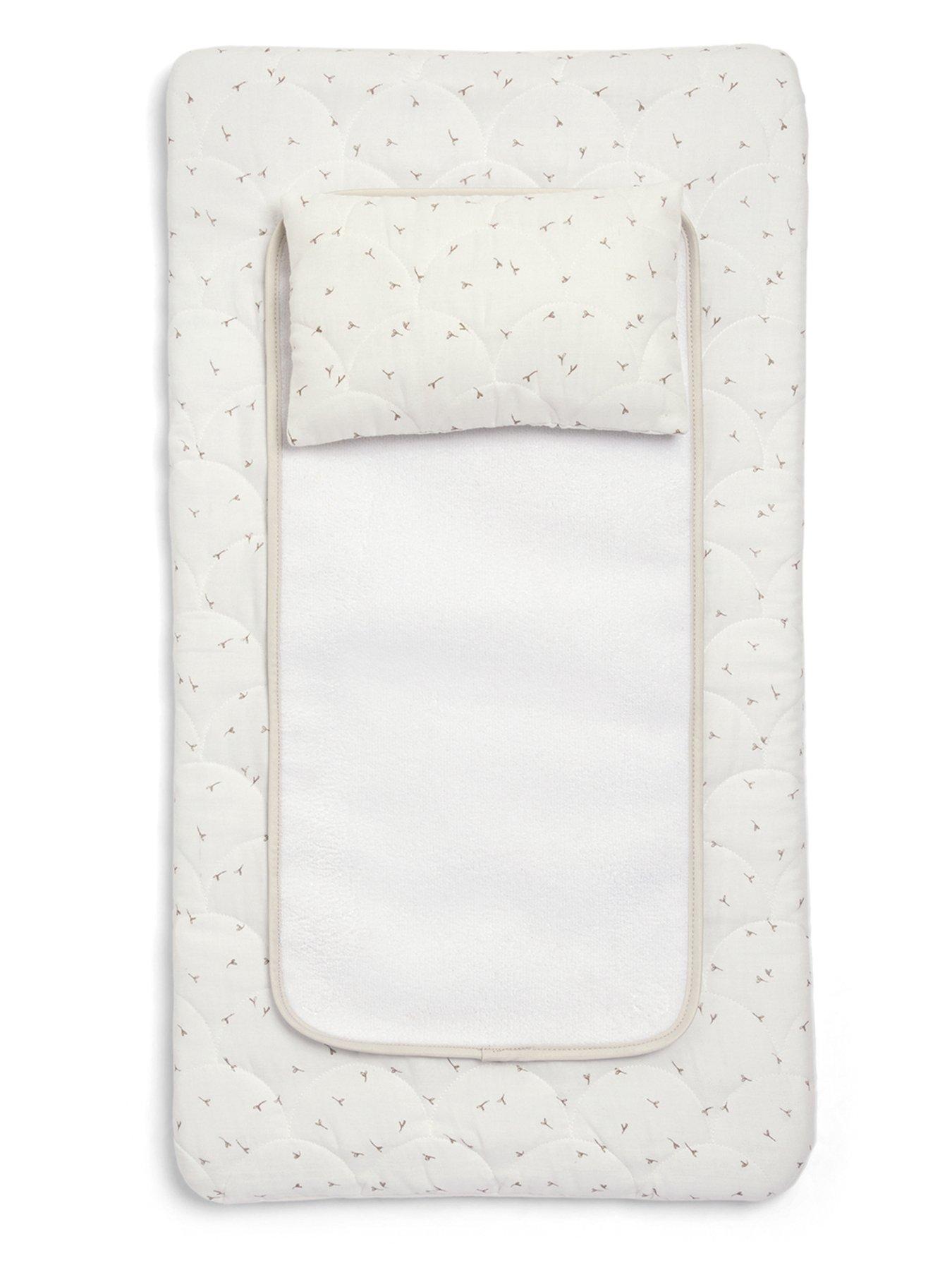 Mamas & Papas Welcome To The World Seedling Luxury Changing Mat - Natural in Cream
