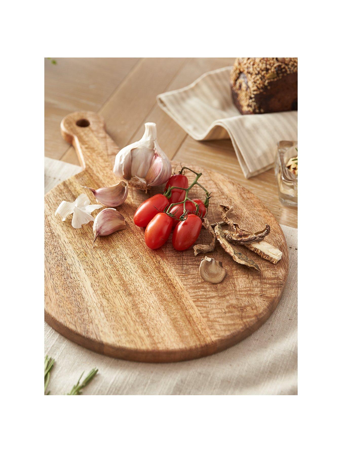 Image 2 of 6 of The Very Collection Mango Small Round Serving Board with Handle
