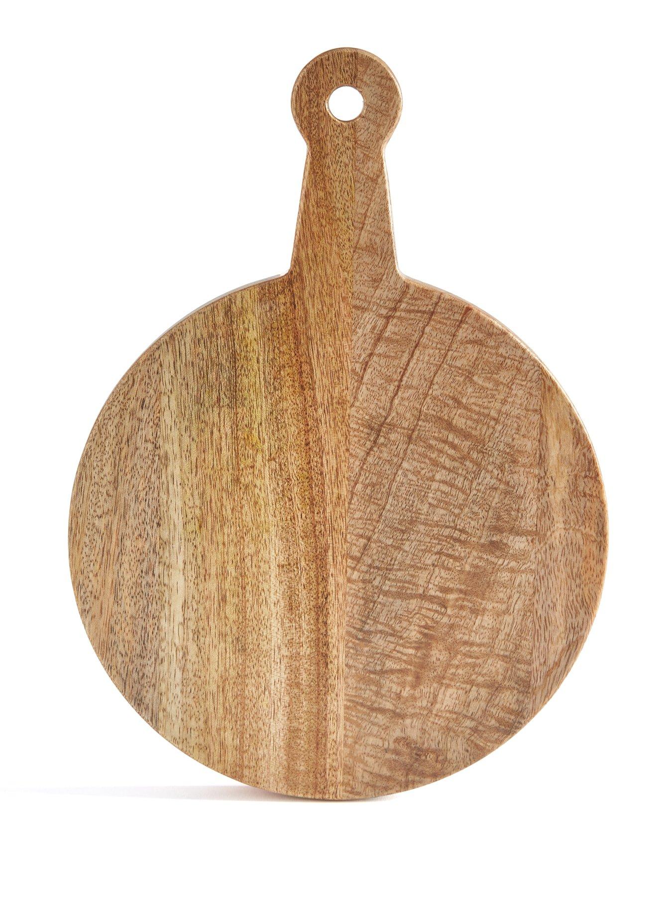 Image 4 of 6 of The Very Collection Mango Small Round Serving Board with Handle