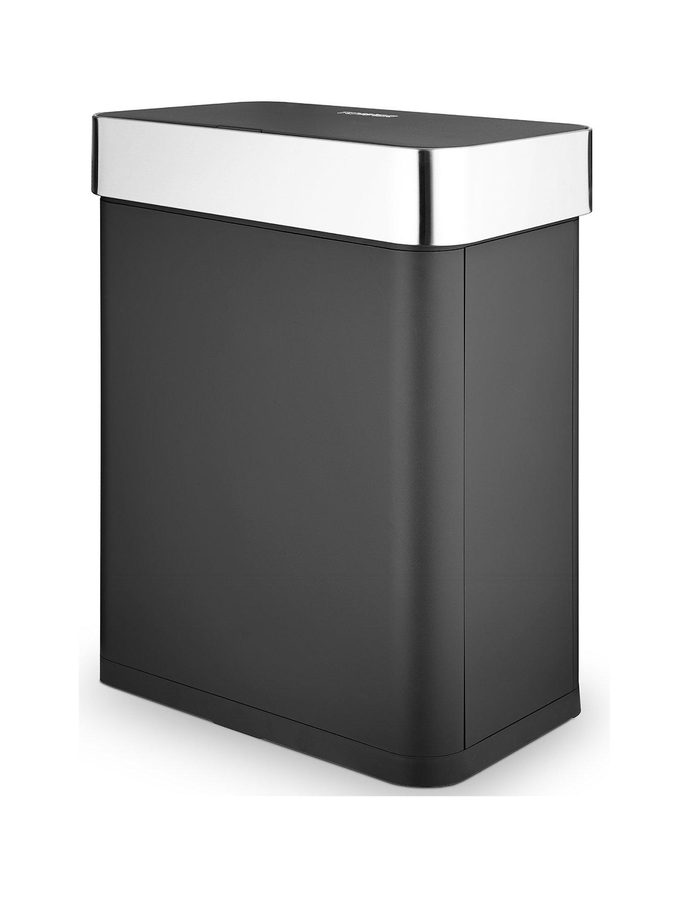 tower-compact-60-litre-sensor-bin-in-blackfront