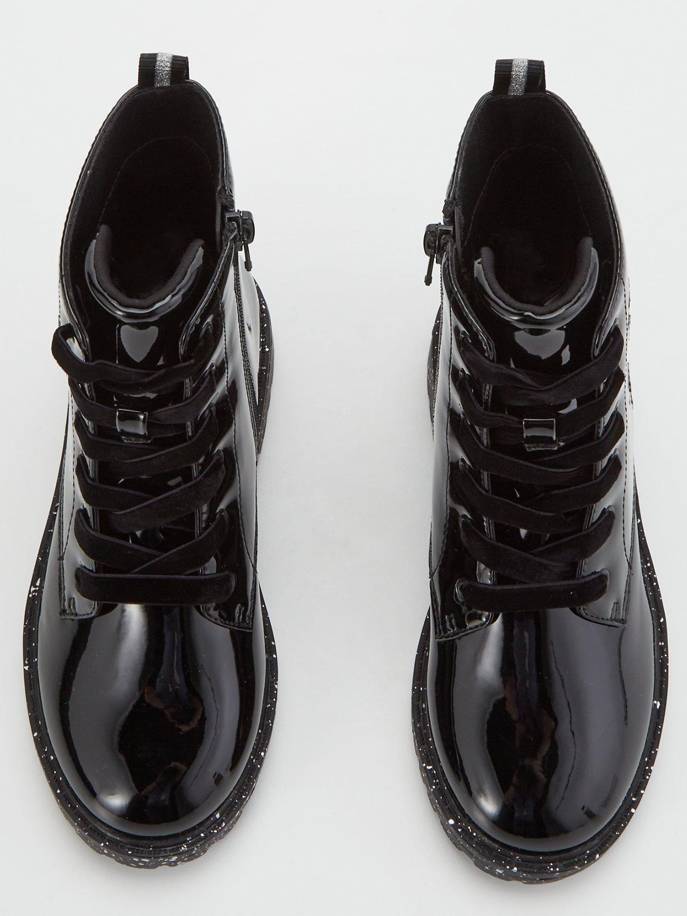 Image 4 of 7 of V by Very Star Lace Up Boot - Black